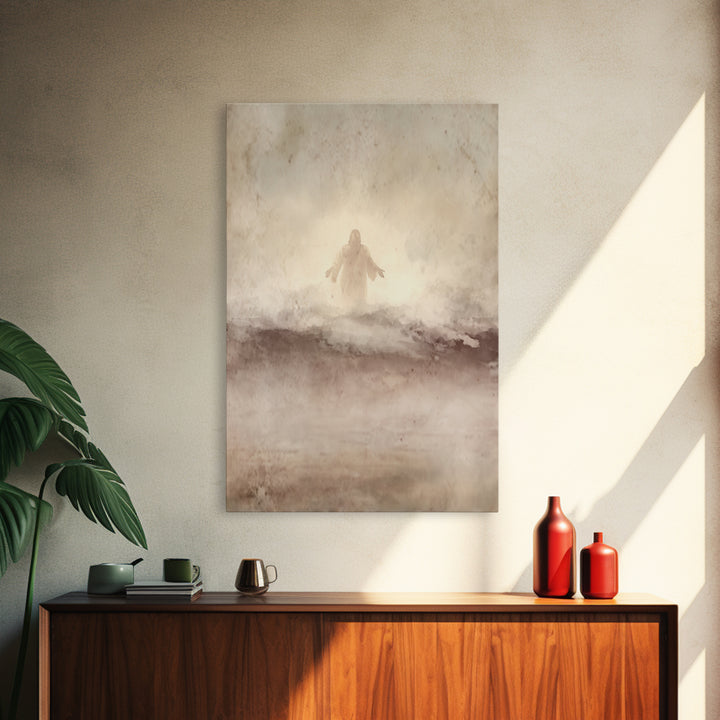Eternal Presence – Framed Canvas Print – Christian Wall Art – Christian Art Canvas – Jesus Painting – Minimalist Christian Art – Christian