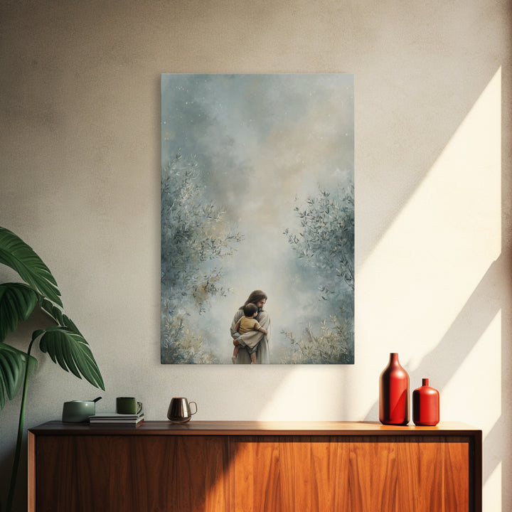Fields of Grace – Framed Canvas Print – Jesus Art Print – Christian Art – Christian Canvas – Large Jesus Painting – Christian Decor For Hom