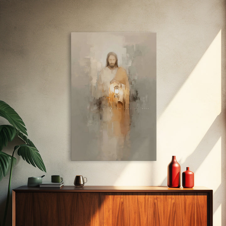 Path of Illumination – Framed Canvas Print – Christian Art Print – Christian Decor – Christian Art Canvas – Christian Gift Ideas – Jesus Pa