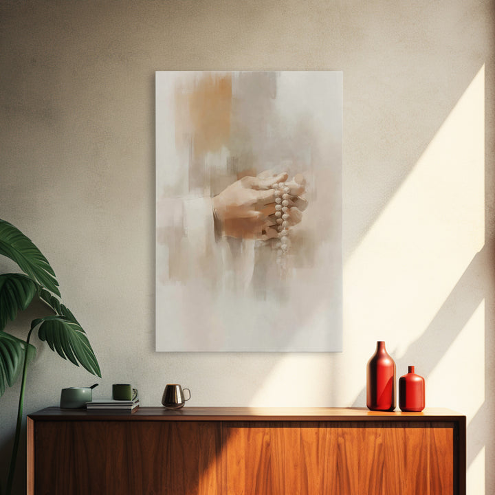Heavenly Petition – Framed Canvas Print – Christian Art Canvas – Christian Wall Art – Christian Painting – Christian Decor – Christmas Chri
