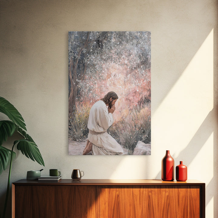 Radiant Petition – Framed Canvas Print – Christian Painting – Christian Art Canvas – Large Christian Art – Jesus Wall Art – Christian Gift