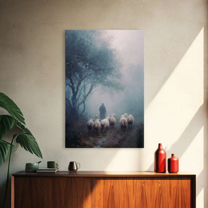 Dawn Of Compassion – Framed Canvas Print – Christian Art Canvas – Jesus Painting – Christian Wall Art – Christmas Art – Christian Christmas