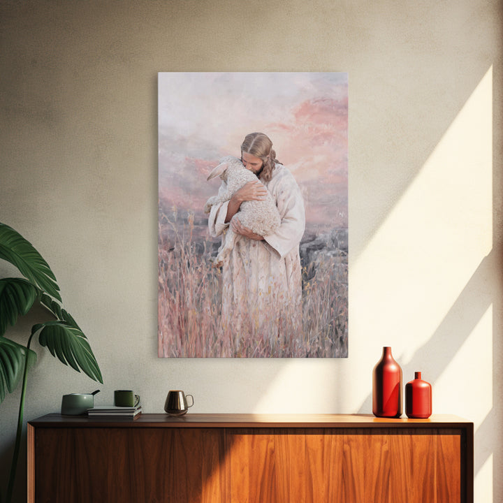 Harbor Of Tenderness – Framed Canvas Print – Christian Christmas Art – Jesus Painting – Christian Art Canvas – Christian Wall Art – Modern