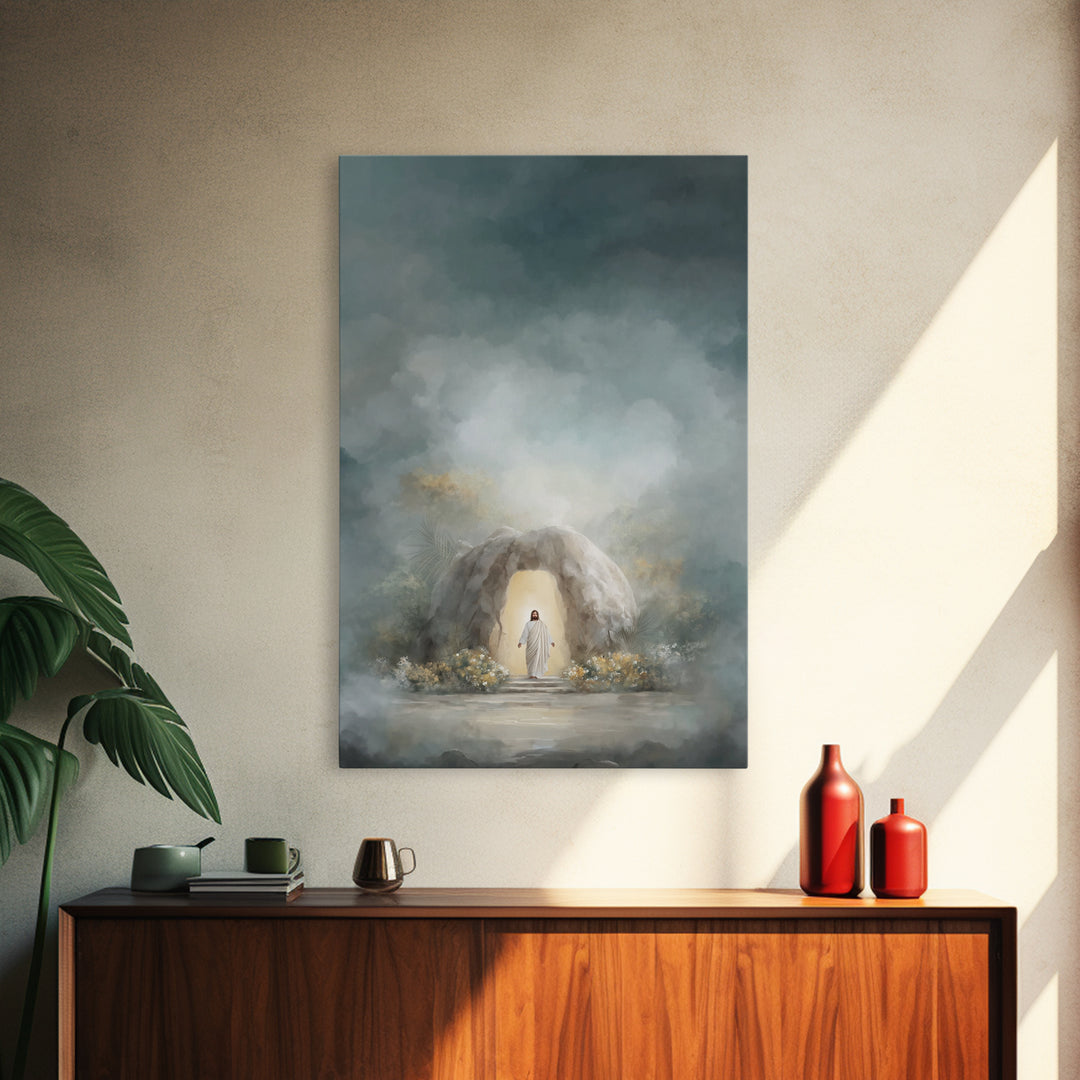 Softened Prayer Shade, Framed Canvas Print, Christian Art Canvas, Christian Paintings, Jesus Painting, Christian Wall Art, Modern Christian