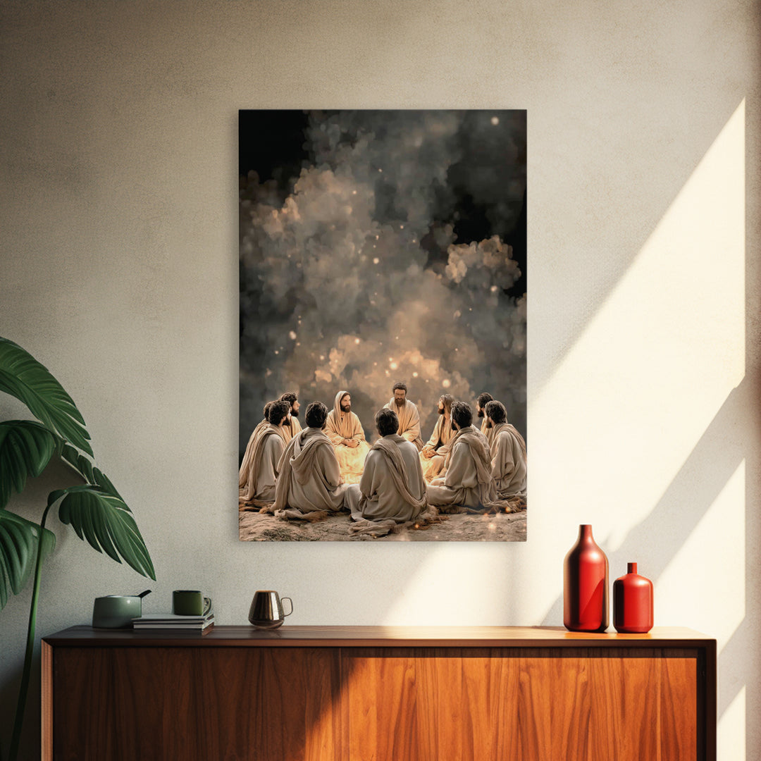 Teaching Of Grace – Framed Canvas Print – Christian Painting – Christian Art Canvas – Jesus Painting – Christian Wall Art – Christian Decor