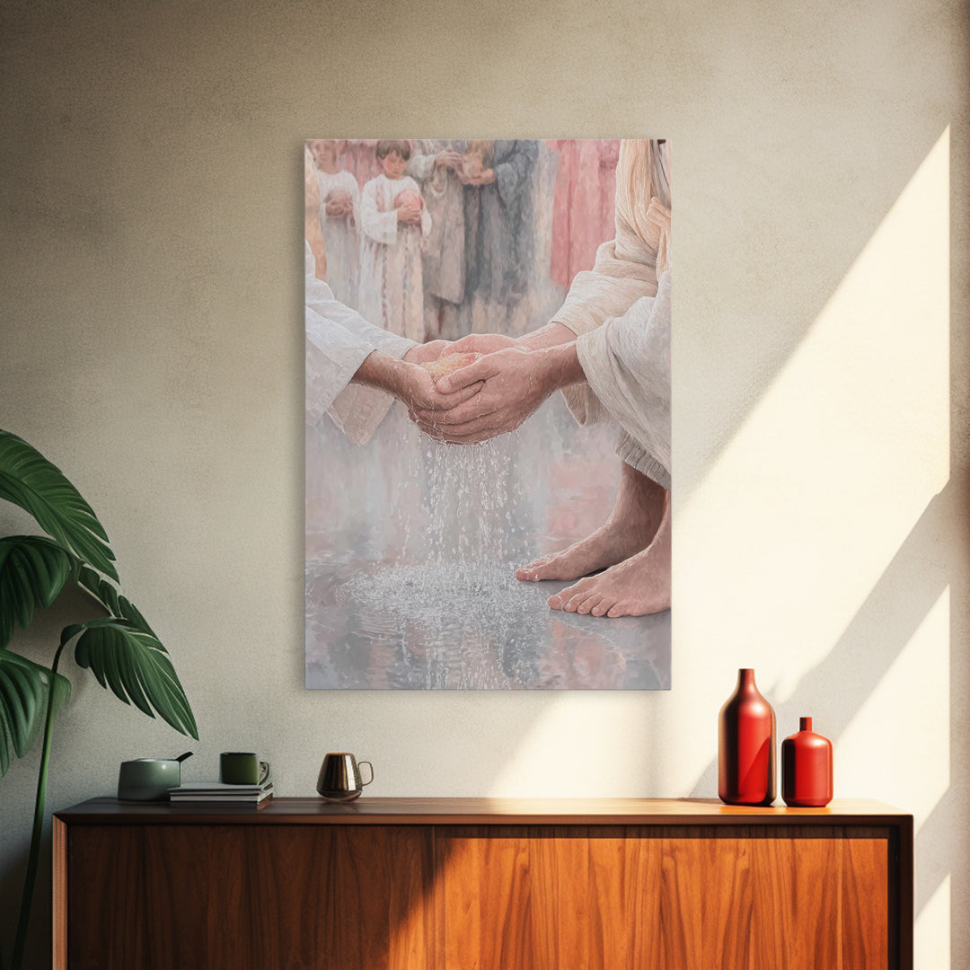 Living Waters Hope – Framed Canvas Print – Christian Wall Art – Christian Art Canvas – Christian Painting – Christian Christmas Art – Chris