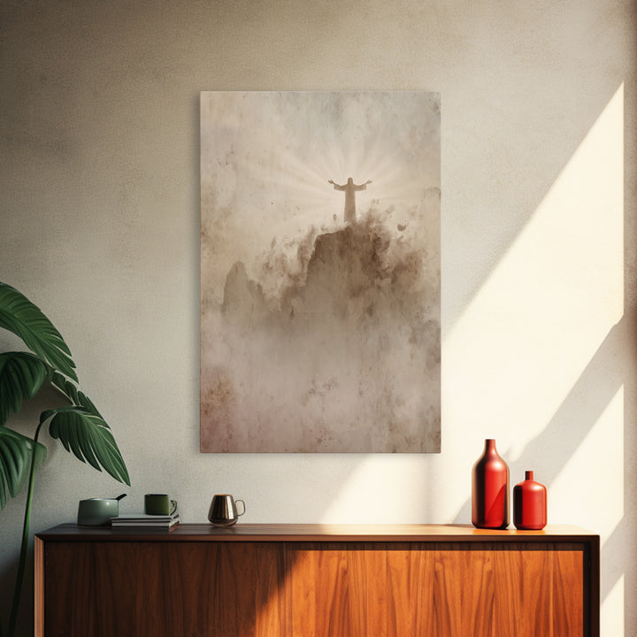 Radiant Mountain Blessing – Framed Canvas Print – Christian Wall Art – Christian Art Canvas – Jesus Painting – Christian Art – Christian De