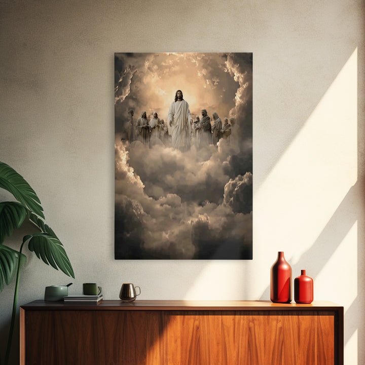Heaven’s Pink Circle, Framed Canvas Print, Christian Art Canvas, Christian Wall Art, Jesus Painting, Christian Art, Christian Decor, Subtle