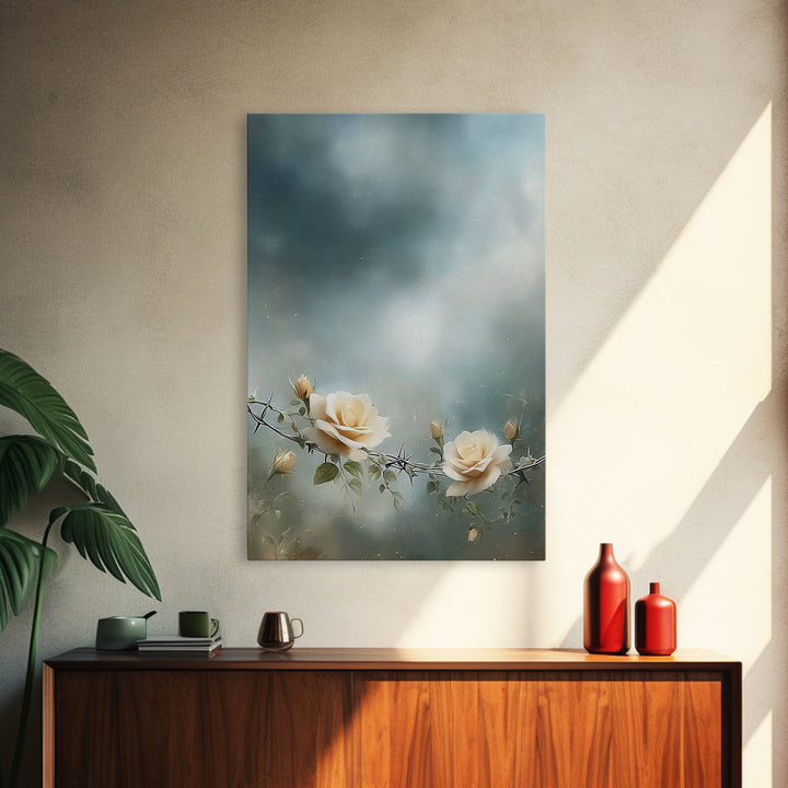 Thornborn Beauty – Framed Canvas Print – Christian Art Canvas – Christian Wall Art – Christian Art Painting – Christian Decor – Modern Chri