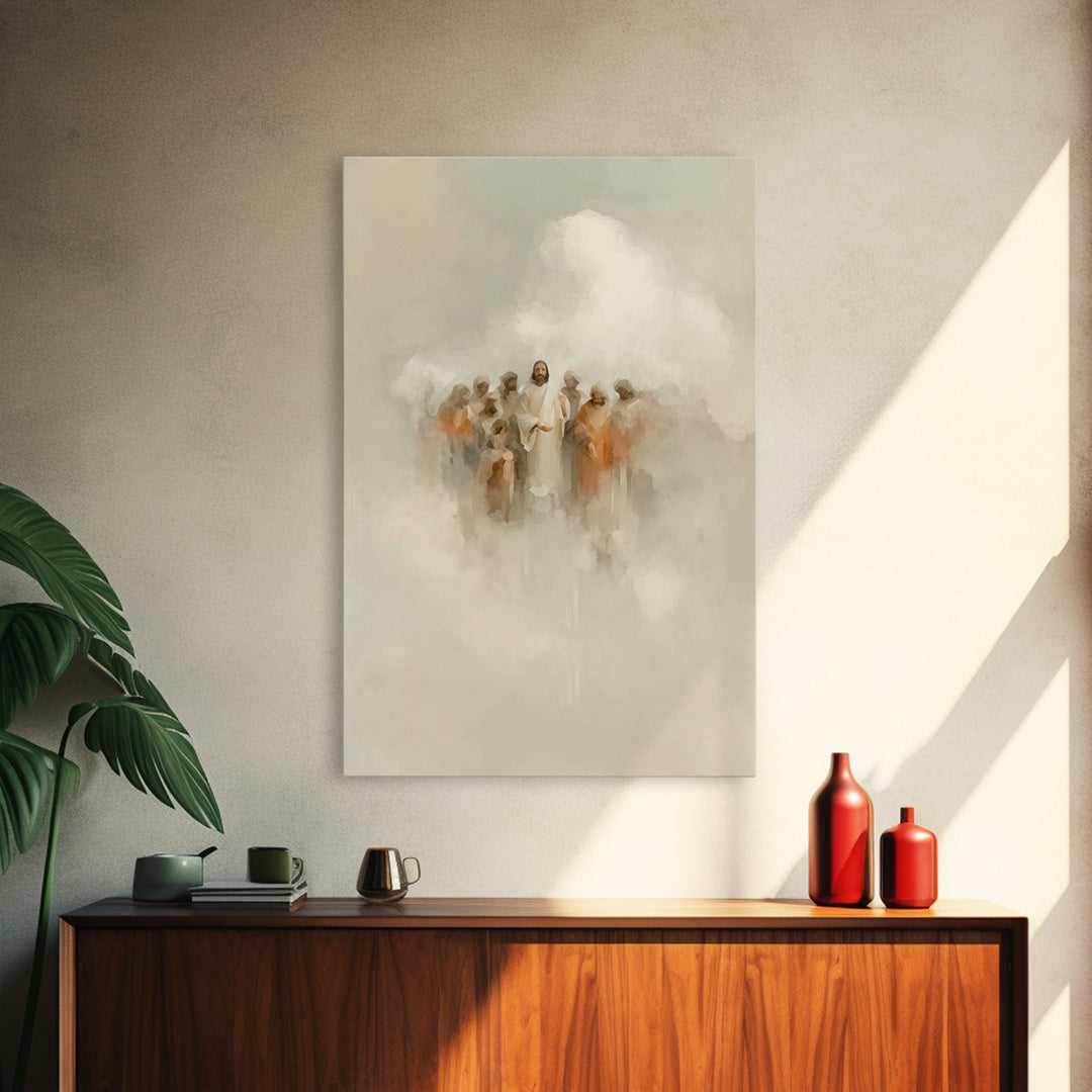 Crowned In Clouds – Framed Canvas Print – Christian Wall Art – Christian Art Canvas – Jesus Painting – Christian Art – Christian Decor – Ch