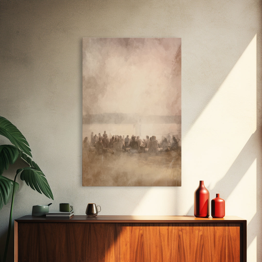 Golden Dawn Assembly, Framed Canvas Print, Christian Art Canvas, Christian Wall Art, Jesus Painting, Christian Art, Christian Decor, Subtle