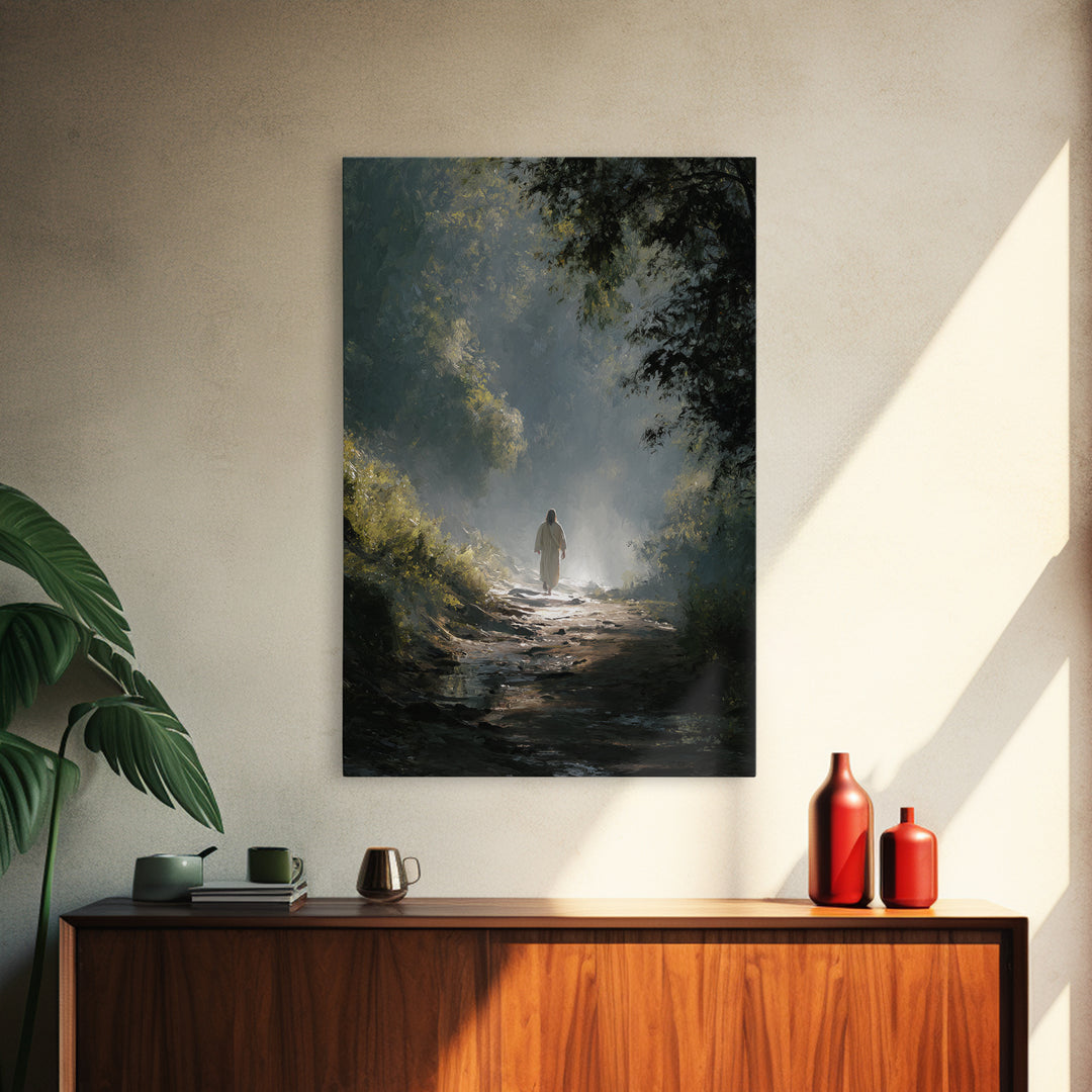 Silent Promise – Framed Canvas Print – Christian Art – Jesus Painting – Christian Wall Art – Christian Art Canvas – Christmas Art
