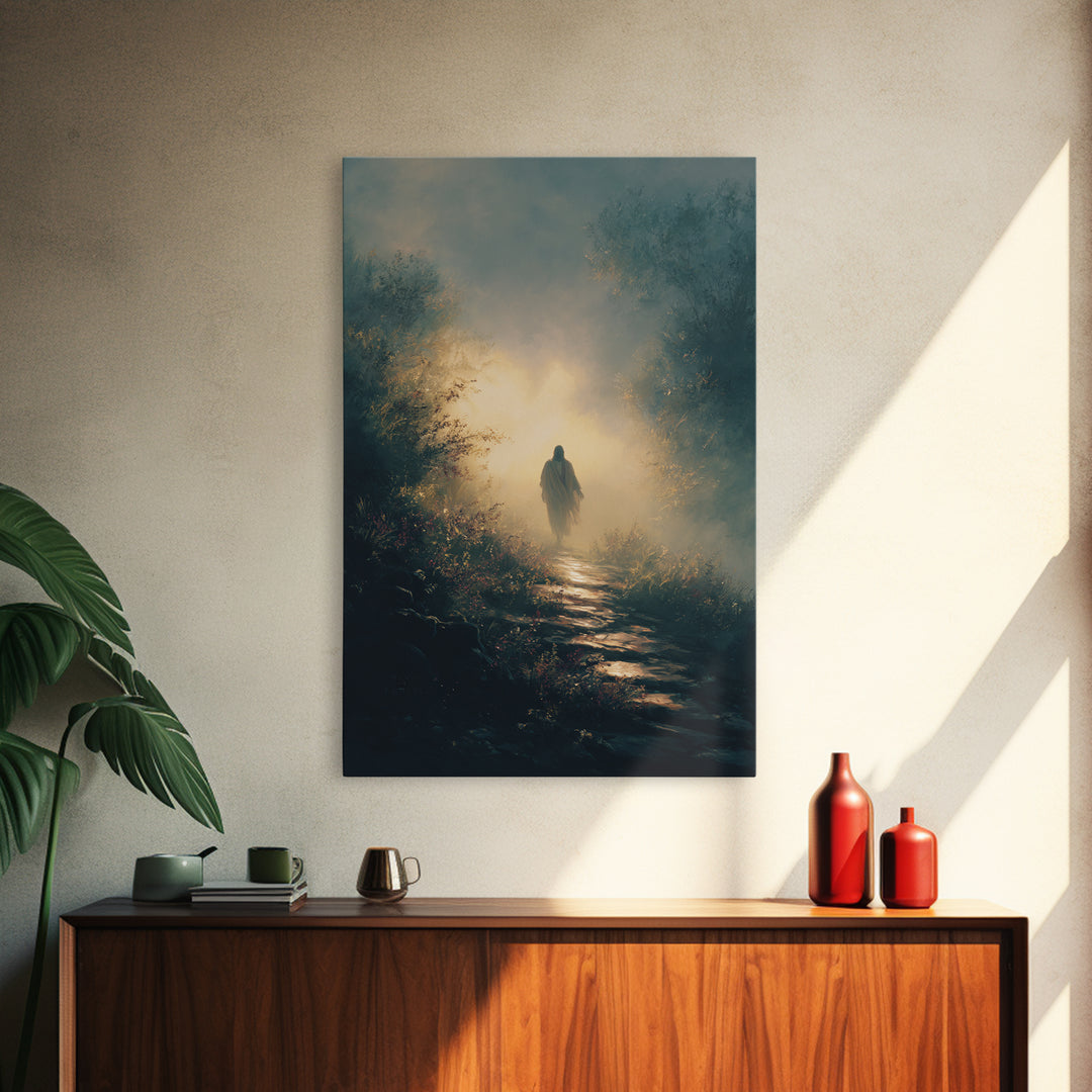 Forest Of Peace – Framed Canvas Print – Christian Wall Art – Jesus Painting – Christian Art Canvas – Large Christian Art – Christian Christ
