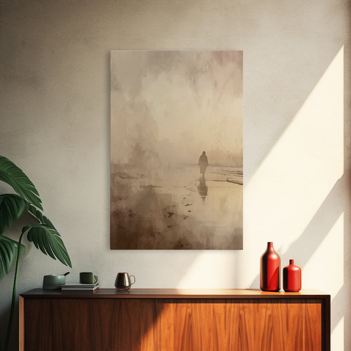 Deserted Grace Walk - Framed Canvas Print - Christian Art Print - Jesus Painting - Christian Wall Art - Moody Christian Art - Christian Hom
