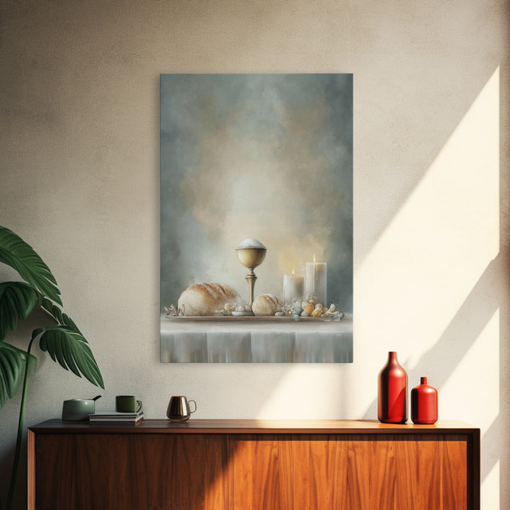 Table Of Grace – Framed Canvas Print – Christian Art Canvas – Christian Wall Art – Large Christian Art – Christian Decor For Home