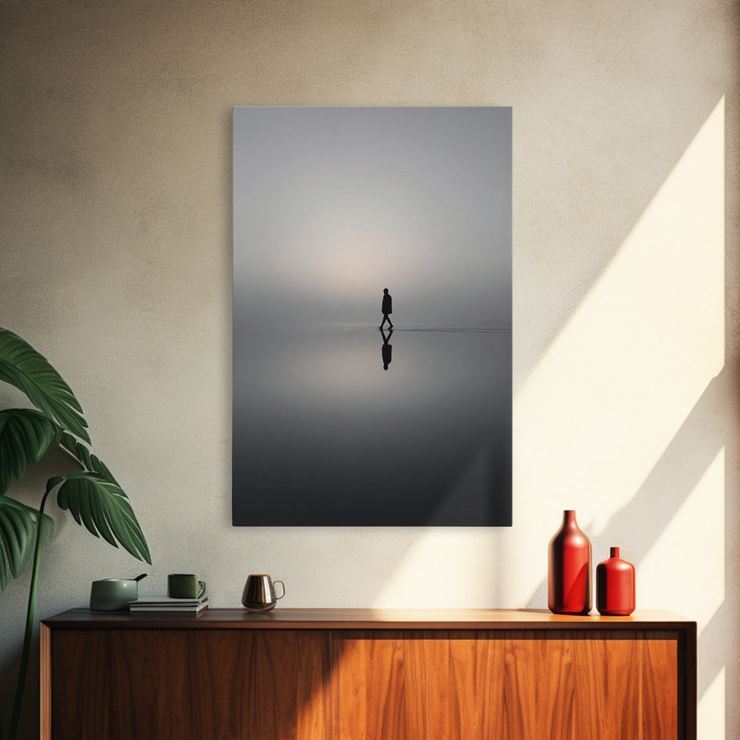 Solitary Grace - Framed Canvas Print - Christian Wall Art - Christian Art Canvas - Jesus Painting - Moody Christian Art