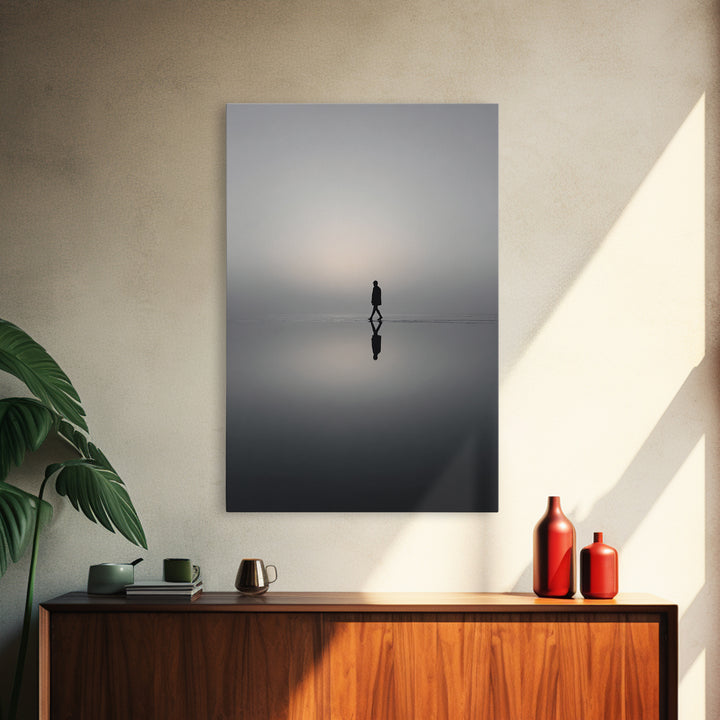 Solitary Grace - Framed Canvas Print - Christian Wall Art - Christian Art Canvas - Jesus Painting - Moody Christian Art