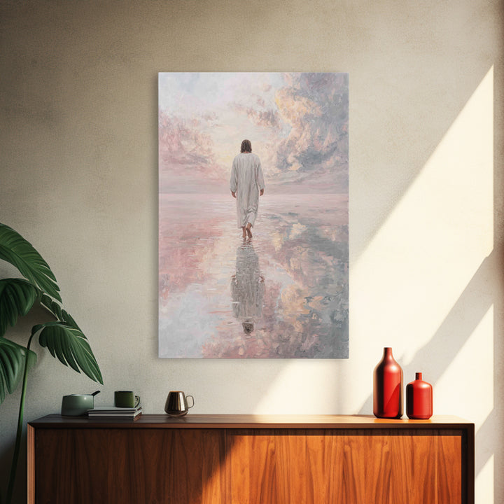Gentle Horizon | Framed Canvas Print | Christian Art Canvas | Christian Wall Art | Jesus Painting | Subtle Christian Art