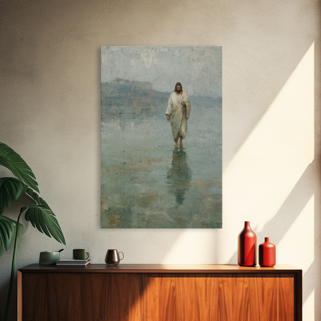 Hallowed Path | Framed Canvas Print | Christian Art Canvas | Jesus Painting | Vintage Christian Art | Christian Wall Art