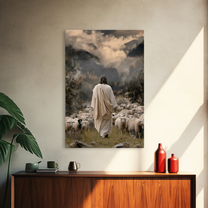 Valley Of Hope – Framed Canvas Print – Christian Wall Art – Jesus Painting – Christian Christmas Art – Christian Art Canvas – Pastoral Scen
