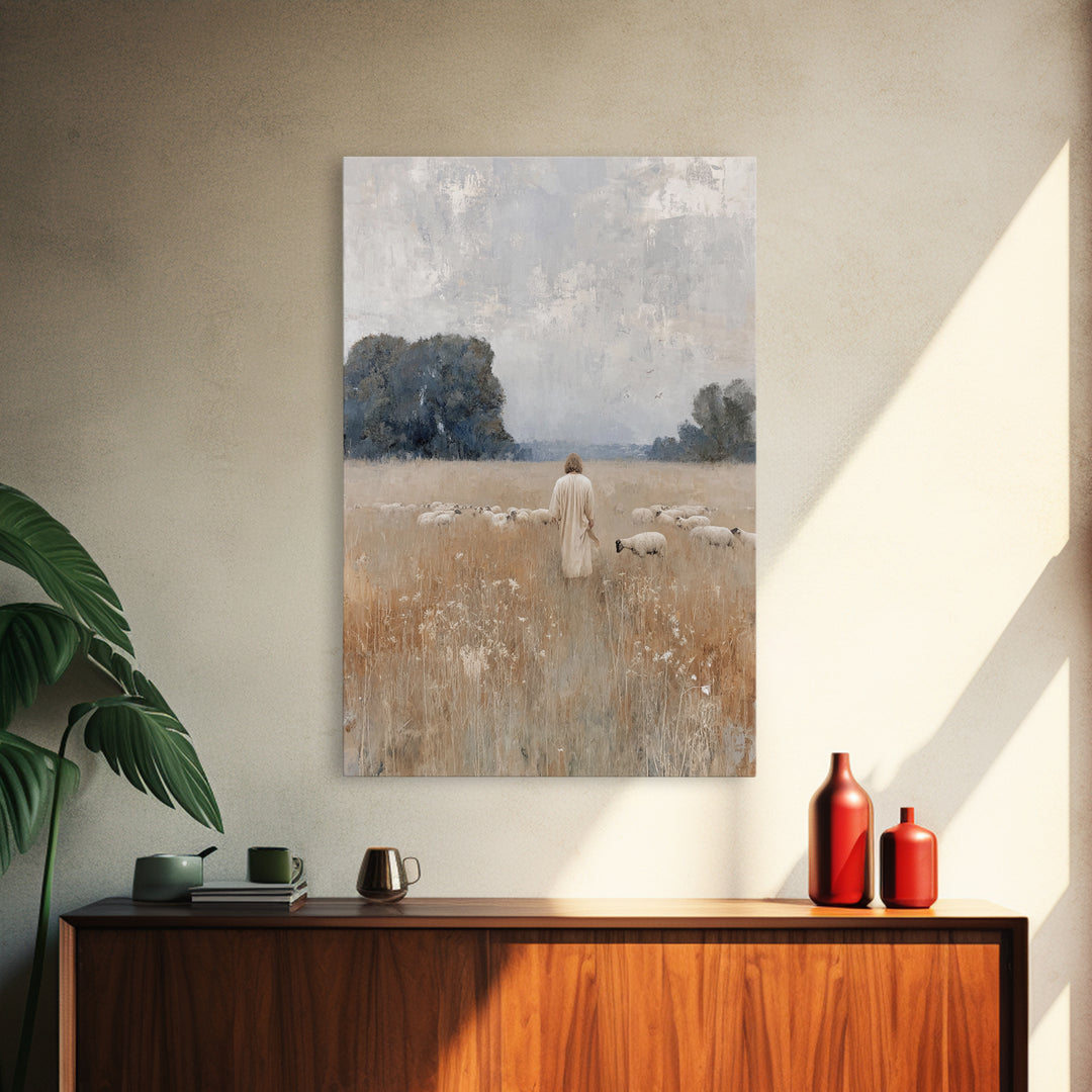 Dawn Of Mercy | Framed Canvas Print | Christian Art Canvas | Jesus Painting | Christian Wall Art | Christian Christmas Art | Christian Deco