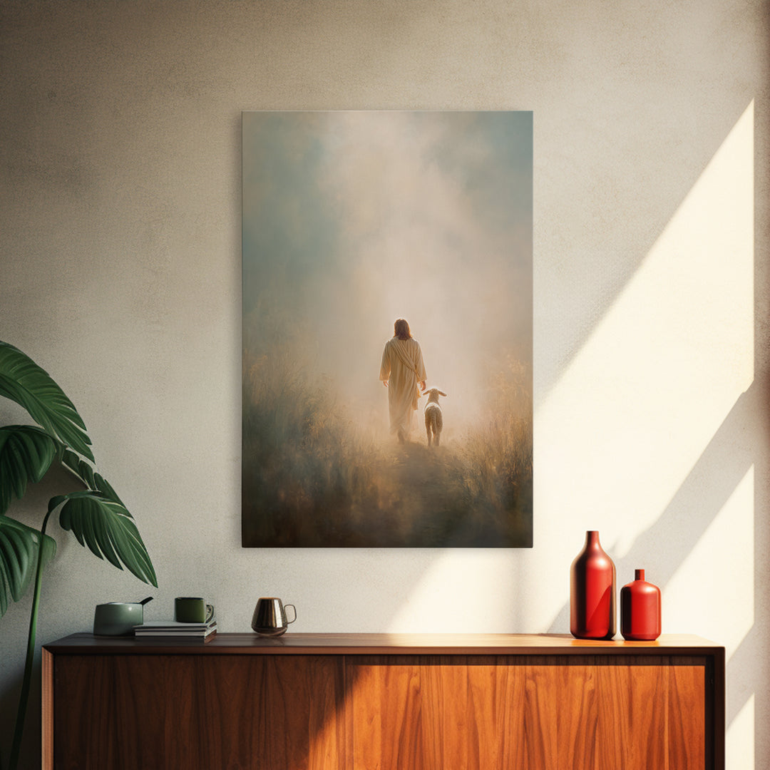 Light Of Mercy, Framed Canvas Print, Jesus Art Print, Christian Art Painting, Moody Christian Art, Christian Wall Art, Christian Gift Ideas