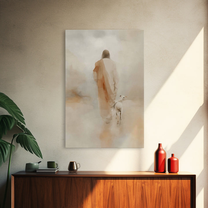 Gentle Dawn Light | Framed Canvas Print | Christian Art Canvas | Jesus Painting | Christian Wall Art | Christian Christmas Art | Christian