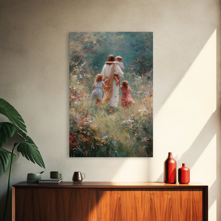 Garden Of Hope – Framed Canvas Print – Christian Art Canvas – Christian Wall Art – Jesus Painting – Christian Christmas Art – Christian Gif