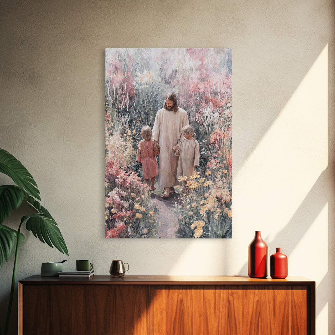 Promise Of Spring, Framed Canvas Print, Christian Art Canvas, Christian Wall Art, Jesus Painting, Christian Christmas Art, Christian Gift I