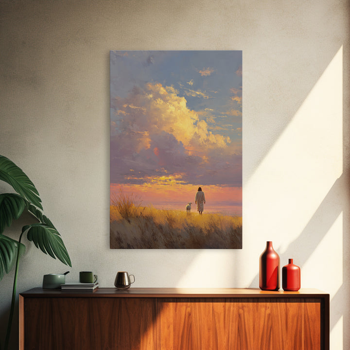 Horizon Of Peace | Framed Canvas Print | Christian Wall Art | Christian Art | Christian Art Canvas | Jesus Painting | Christian Gift Ideas
