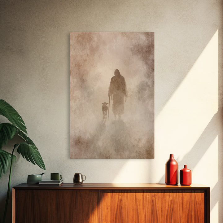 Dusty Road Faith | Framed Canvas Print | Christian Art Canvas | Christian Art | Christian Wall Art | Jesus Painting | Christian Christmas A