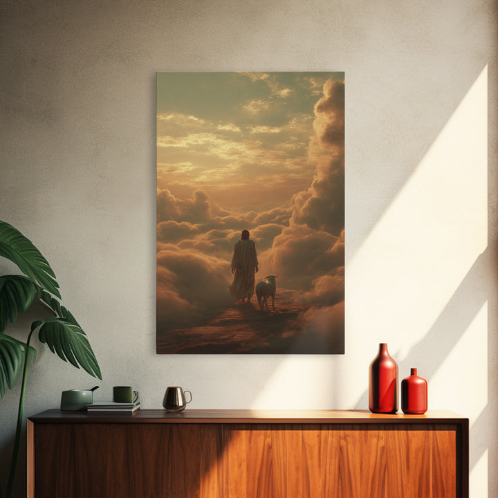 Path Through Glory – Framed Canvas Print – Christian Art Canvas – Christian Wall Art – Christian Art – Jesus Painting – Christian Gift Idea