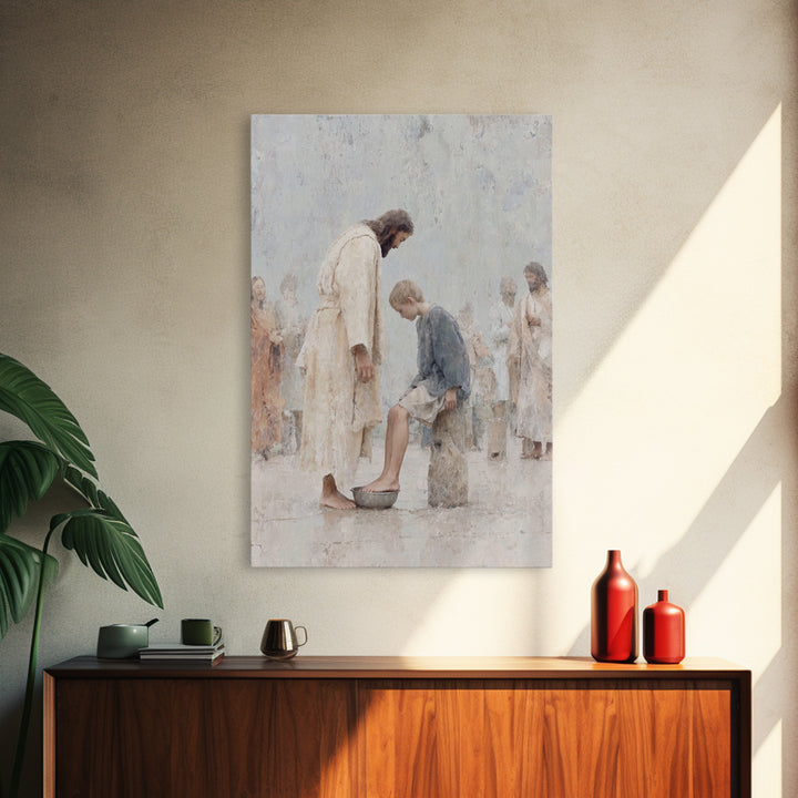 Humble Light Path | Framed Canvas Print | Christian Wall Art | Jesus Canvas Art | Christian Art Print | Christian Gift Ideas | Vintage Chri