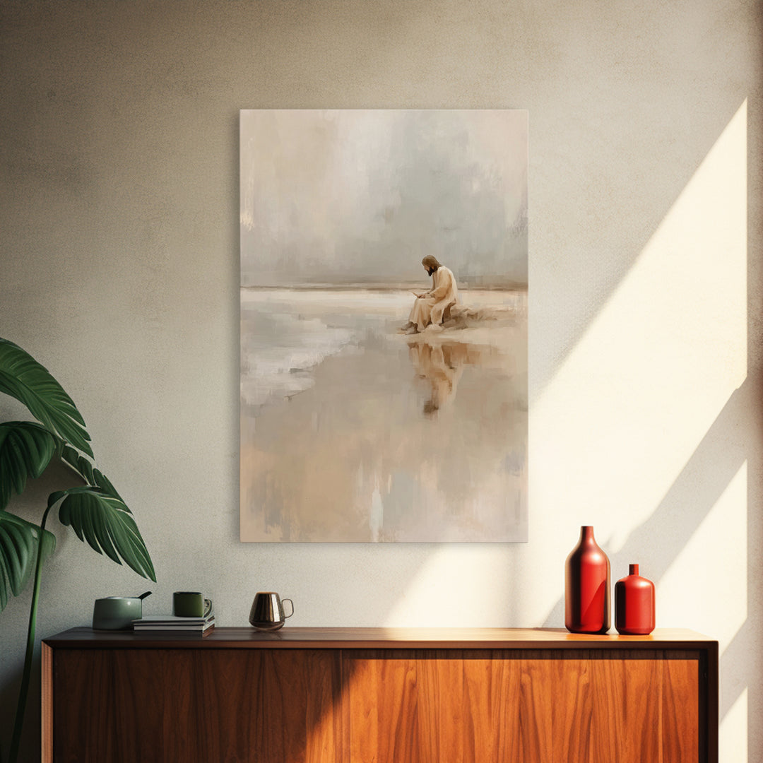 Garden Of Blessing | Framed Canvas Print | Christian Wall Art | Jesus Painting Canvas | Christian Art Canvas | Christian Christmas Art | Ch