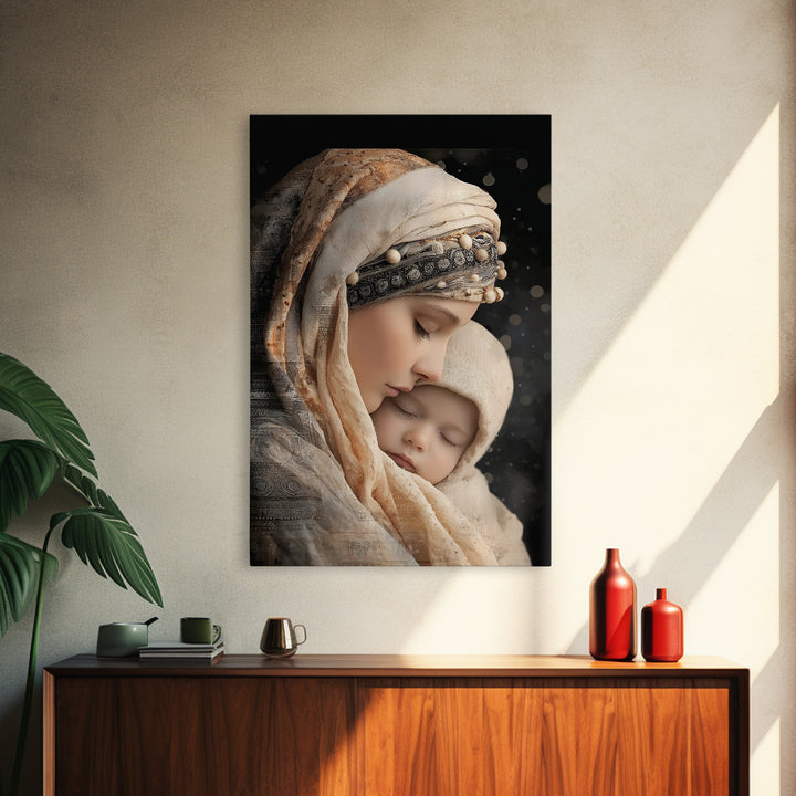 Radiant Madonna – Framed Canvas Print – Christian Wall Art – Mary And Jesus Painting – Christian Art Canvas – Christian Gift – Christian Ch