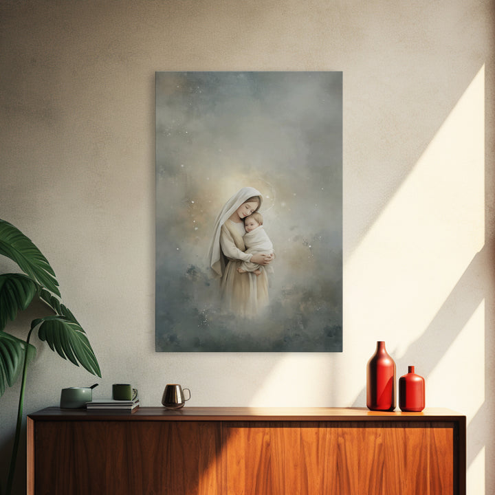 Light Of Bethlehem - Framed Canvas Print - Christian Art Canvas - Christian Wall Art - Jesus Painting - Christian Christmas Art - Christian