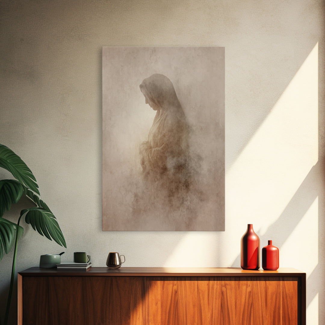 Quiet Reverence - Framed Canvas Print - Christian Art Canvas - Subtle Christian Art - Christian Wall Art - Christian Painting - Christian G