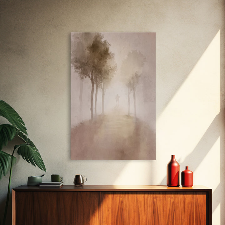 Silent Pilgrimage – Framed Canvas Print – Christian Wall Art – Christian Art Canvas – Abstract Christian Art – Christian Art – Christian Gi