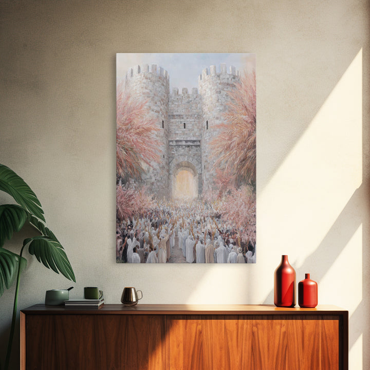 Gate Of Glory, Framed Canvas Print, Christian Wall Art, Christian Art Print, Moody Christian Art, Christian Paintings