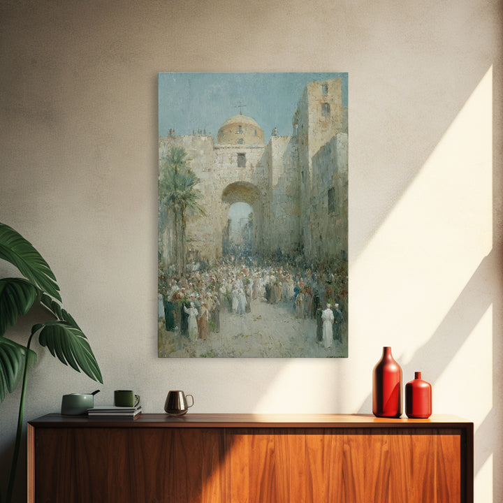 Holy Procession Rise | Framed Canvas Print | Christian Art Canvas | Christian Wall Art | Christian Art Gift | Abstract Christian Art