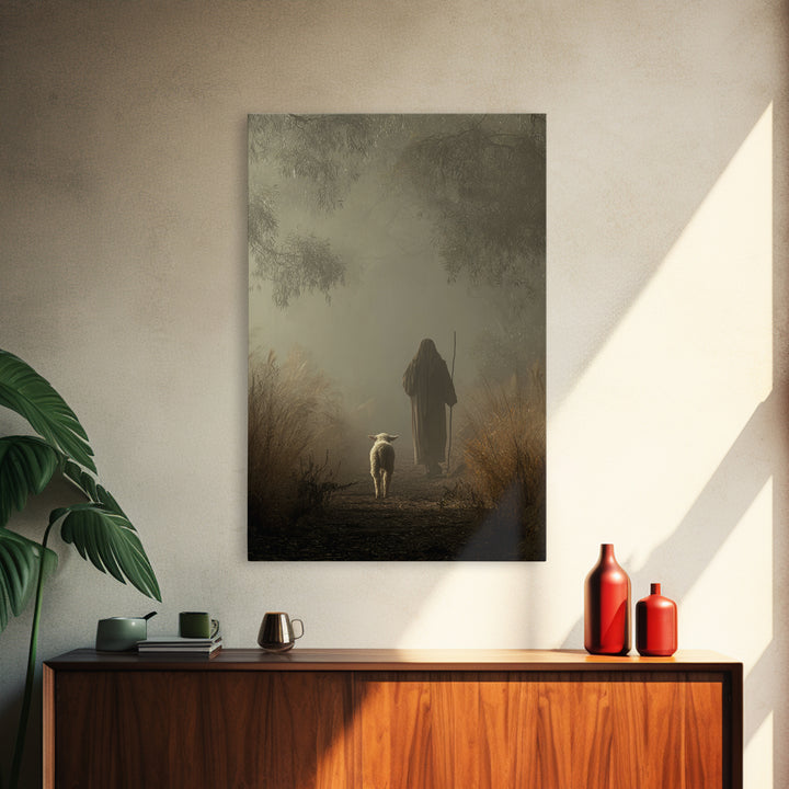 Silent Way – Framed Canvas Print – Christian Wall Art – Moody Christian Art – Christian Art Canvas – Jesus Painting – Christian Art Gift