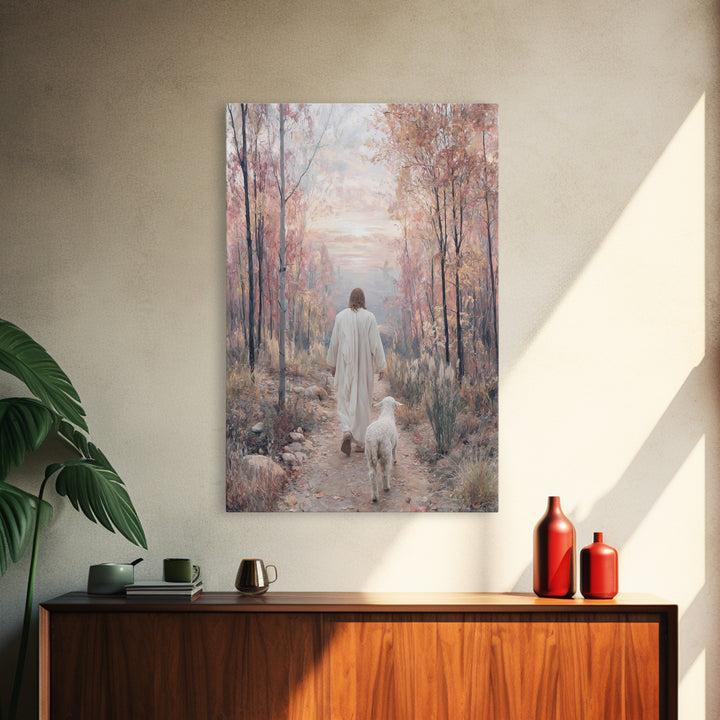 Forest Promise – Framed Canvas Print – Christian Art Painting – Christian Wall Art – Jesus Painting – Subtle Christian Paintings – Christia