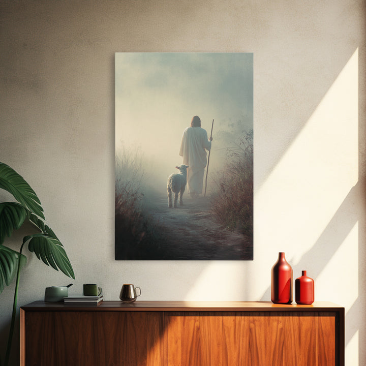 Path Of Peace – Framed Canvas Print – Christian Wall Art – Jesus Painting – Christian Art Canvas – Large Christian Painting – Modern Christ