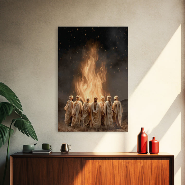 Sacred Assembly – Framed Canvas Print – Christian Wall Art – Christian Art Canvas – Christian Painting – Christian Art – Vintage Christian
