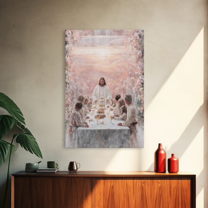 Heavenly Feast – Framed Canvas Print – Christian Wall Art – Christian Art Canvas – Christian Art – Jesus Painting – Christian Gift Ideas
