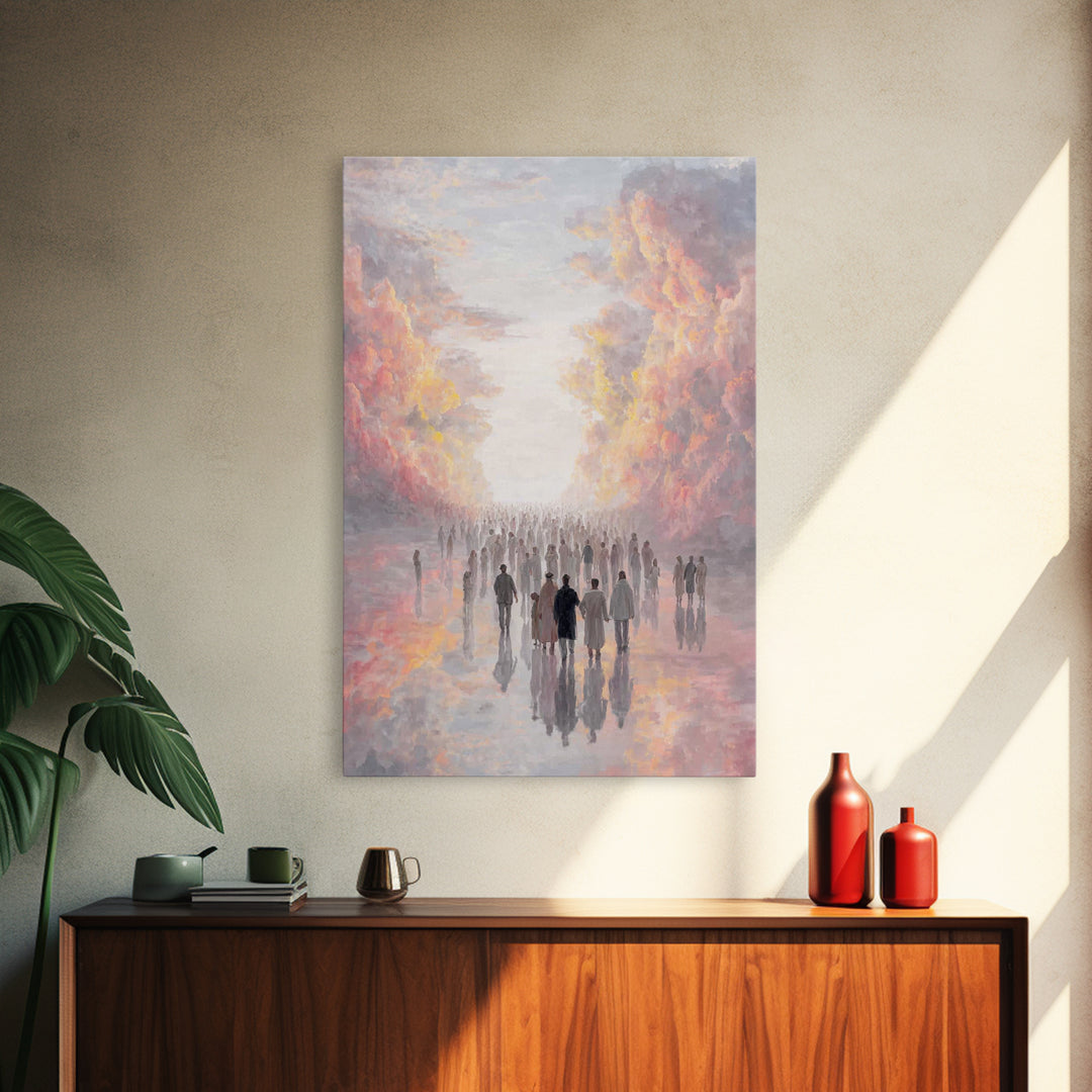 Heavenly Multitude | Framed Canvas Print | Christian Wall Art | Christian Art Canvas | Christian Painting | Christian Decor | Christmas Art