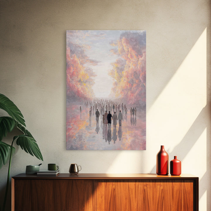 Heavenly Multitude | Framed Canvas Print | Christian Wall Art | Christian Art Canvas | Christian Painting | Christian Decor | Christmas Art