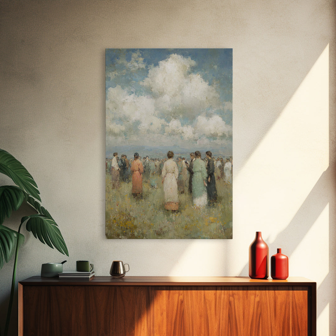 Field Of Fellowship | Framed Canvas Print | Christian Wall Art | Christian Art Canvas | Christian Painting | Christian Decor | Christmas Ar