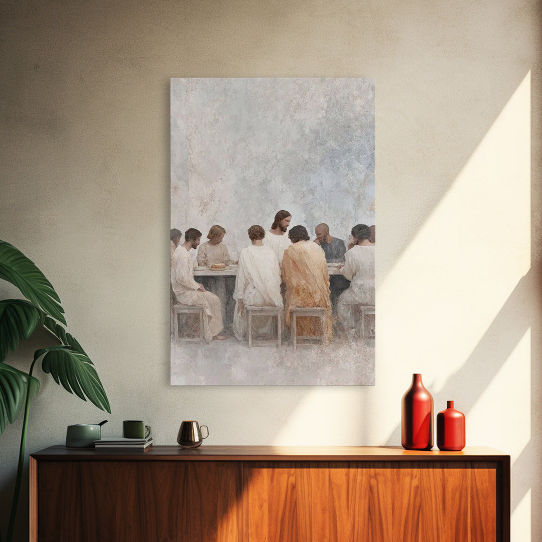 Heavenly Banquet – Framed Canvas Print – Christian Art Print – Christian Wall Art – Jesus Painting – Modern Christian Art – Christian Chris