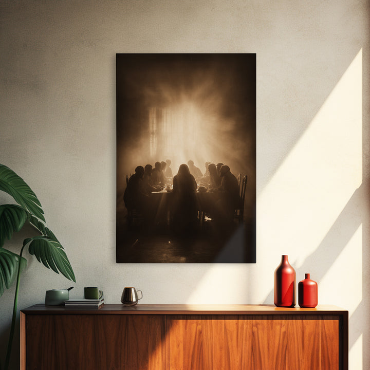 Upper Room Calm – Framed Canvas Print – Christian Wall Art – Christian Art Canvas – Jesus Painting – Moody Christian Painting – Christian C